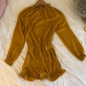 WAYF long sleeve mustard romper